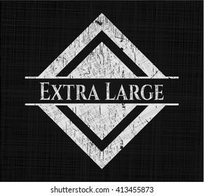 Extra Large chalkboard emblem on black board