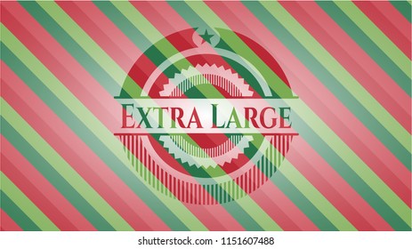 Extra Large christmas colors style emblem.