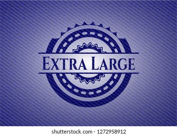 Extra Large emblem with denim high quality background