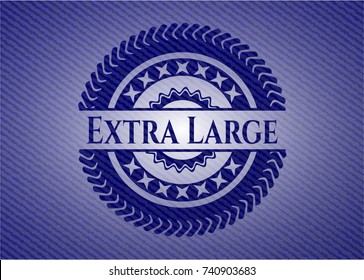 Extra Large emblem with denim texture