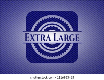 Extra Large emblem with jean texture
