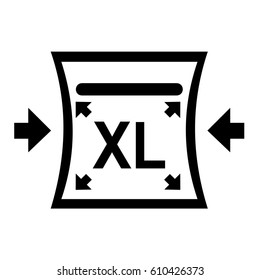 Extra Large initial letters  icon with arrows