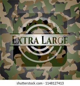 Extra Large on camo texture