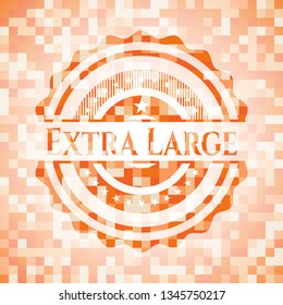 Extra Large orange mosaic emblem