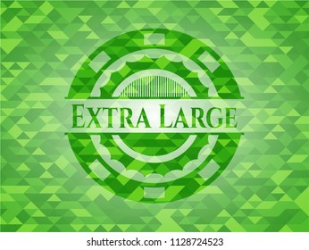 Extra Large realistic green mosaic emblem