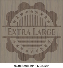 Emblema de madera extra grande. Retro