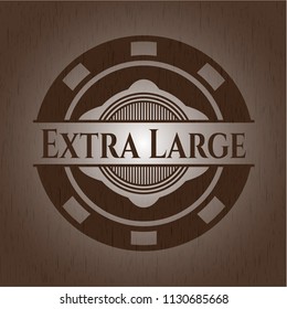 Extra Large wooden emblem. Retro