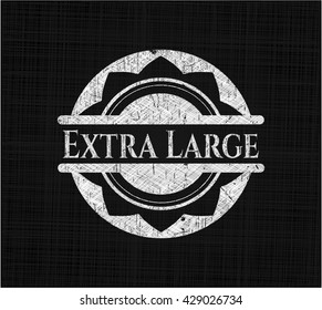 Extra Large escrito en la pizarra