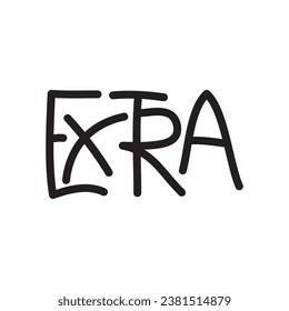 EXTRA letter logo design vector