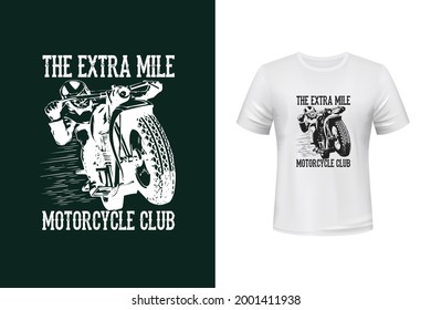 The Extra Mile Bike Vector T Shirt Design