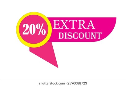 Extra price tag offers 20% discount for sale