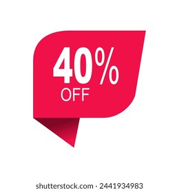 Extra price tag offers 40% discount for sale