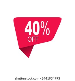 Extra price tag offers 40% discount for sale