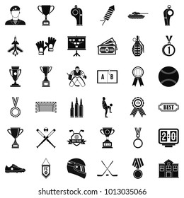 Extra prize icons set. Simple set of 36 extra prize vector icons for web isolated on white background