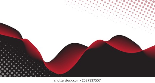 Extra red blurred waves design. Glowing creative illustration. Futuristic technology business concept.