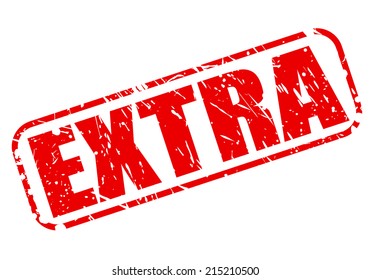 Extra red stamp text on white