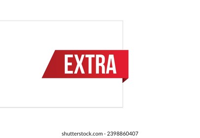 Extra rote Vektorbanner-Illustration einzeln auf weißem Hintergrund