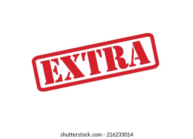 EXTRA Rubber Stamp vector over a white background.