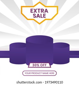 extra sale banner design. promotion design element good for business campaign or advertising