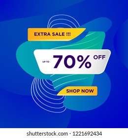 Extra sale banner template vector gradient illustration