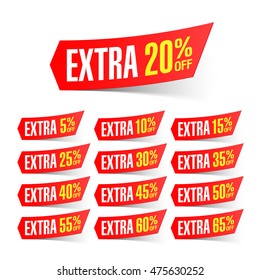 Extra sale discount labels