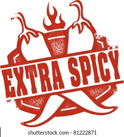 Extra Spicy Chili Pepper Stamp