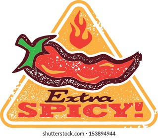 Extra Spicy Food Warning Sign