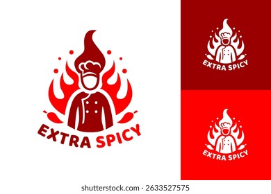 Extra Spicy Logo Design Hot Chili Spicy Logo for Food Branding