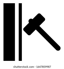 Extra strong Designation on the wallpaper symbol icon black color vector illustration flat style image