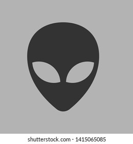 Extra Terrestrial,  Alien Head Icon. Invader, Stranger Symbol for Info Graphic, Design Elements, Websites, Presentation and Application - Vector.