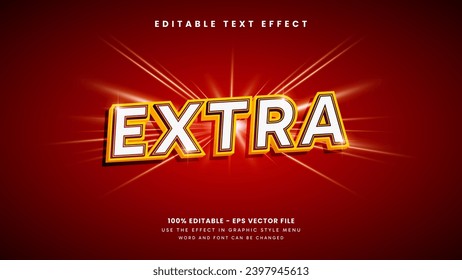 Extra text 3d editable text effect for business or product promotion