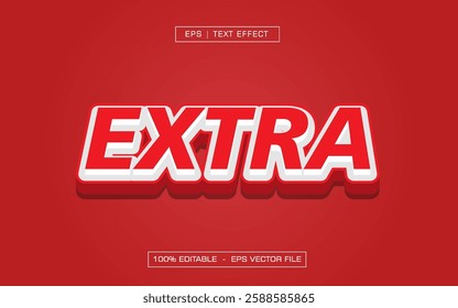 Extra text effect with reds style