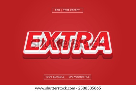 Extra text effect with reds style
