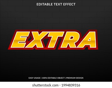 extra text effect template with abstract background use for business brand and logo
