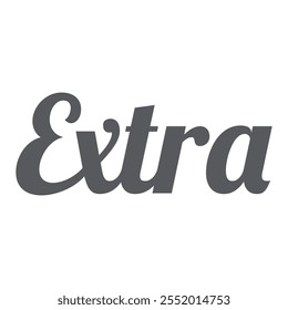 Projeto de logotipo de arte vetorial moderna de texto extra