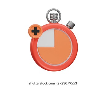Extrazeit-Symbol 3D-Illustration rendern