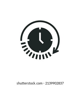 Extra time, over time, additional time icon vector isolated on white background