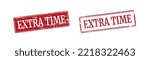 Extra Time Rubber Stamp Seal Vector