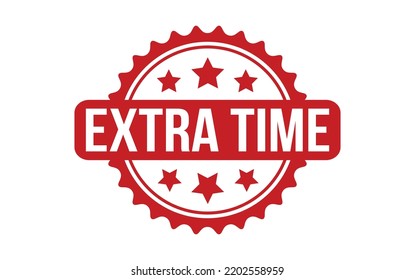 Extra Time Rubber Stamp Seal Vector