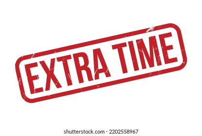 Extra Time Rubber Stamp Seal Vector