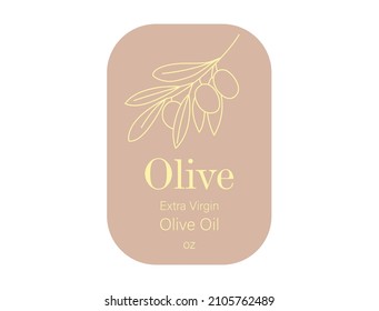 ilustración vectorial de la etiqueta de aceite de oliva virgen extra 