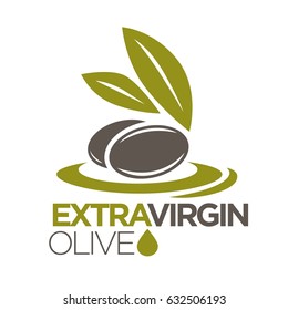 Extra virgin olive oil logo design vector of company label