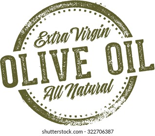 Extra Virgin Olive Oil Product or Menu Stamp