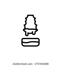 Extraer icono de aloe vera. Línea simple, contorno de elementos vectoriales de iconos de plantas curativas para ui y ux, sitio web o aplicación móvil
