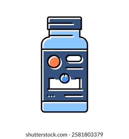 extract blueberry color icon vector. extract blueberry sign. isolated symbol illustration