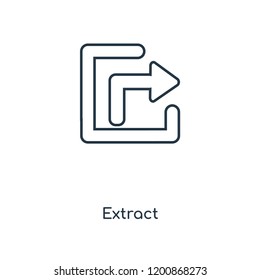 Extract concept line icon. Linear Extract concept outline symbol design. This simple element illustration can be used for web and mobile UI/UX.