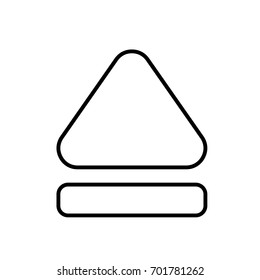 Extract icon ,black sign design (only edge)