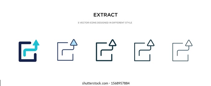 extract icon in different style vector illustration. two colored and black extract vector icons designed in filled, outline, line and stroke style can be used for web, mobile, ui