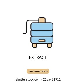 extract icons  symbol vector elements for infographic web
