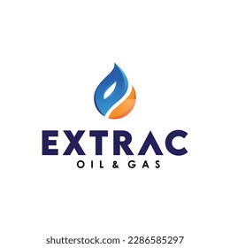 EXTRACT OIL AND GAS LOGO TEMPLATE